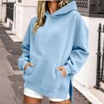 thumbnail image 7 of FchengtaiS Oversized Hoodies Sweatshirts for Womens Casual Loose Fleece Hooded Pullover Tops with Pockets and Side Split, 7 of 7
