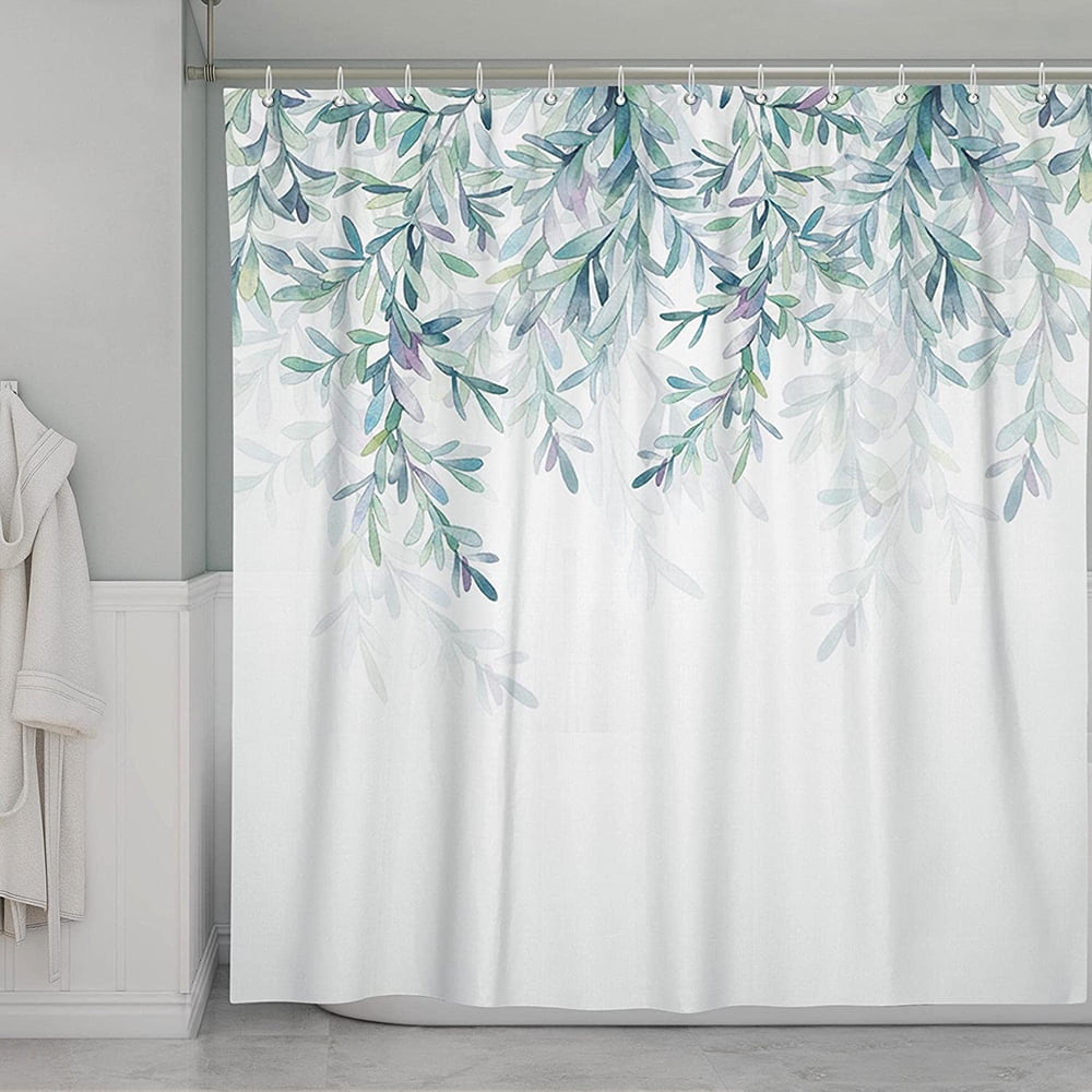 Fabric Bathroom Curtain Waterproof MachineWashable Shower Curtain