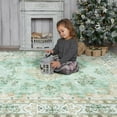 thumbnail image 4 of Ultrug Vintage Floral Print Rugs Soft Carpet Retro Area Rug for Living Room Bedroom Home Decor,8'x10',Green, 4 of 7
