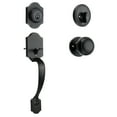 thumbnail image 1 of VEVOR Front Door Handle and Deadbolt Set, Matte Black Front Door Lock Set with Interior Knob, Adjustable Hole Spacing Single Cylinder Handleset, for Right and Left Handed Entrance and Front Door, 1 of 8
