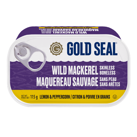 Gold Seal Skinless/Boneless Mackerel in Lemon & Peppercorn 115g, 115g Skls/Bnls Mackerel-Lemon