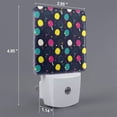 thumbnail image 2 of Balery Colorful Ping Pong Rackets Luz Nocturna LED con Sensor Automático, Enchufe con Sensor Crepuscular, Luz Suave de 0.5W para Dormitorio, Pasillo, Baño-US, 2 of 7