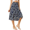 thumbnail image 5 of Allegra K Women's A-Line Floral Print Casual Midi Skirts, 5 of 6