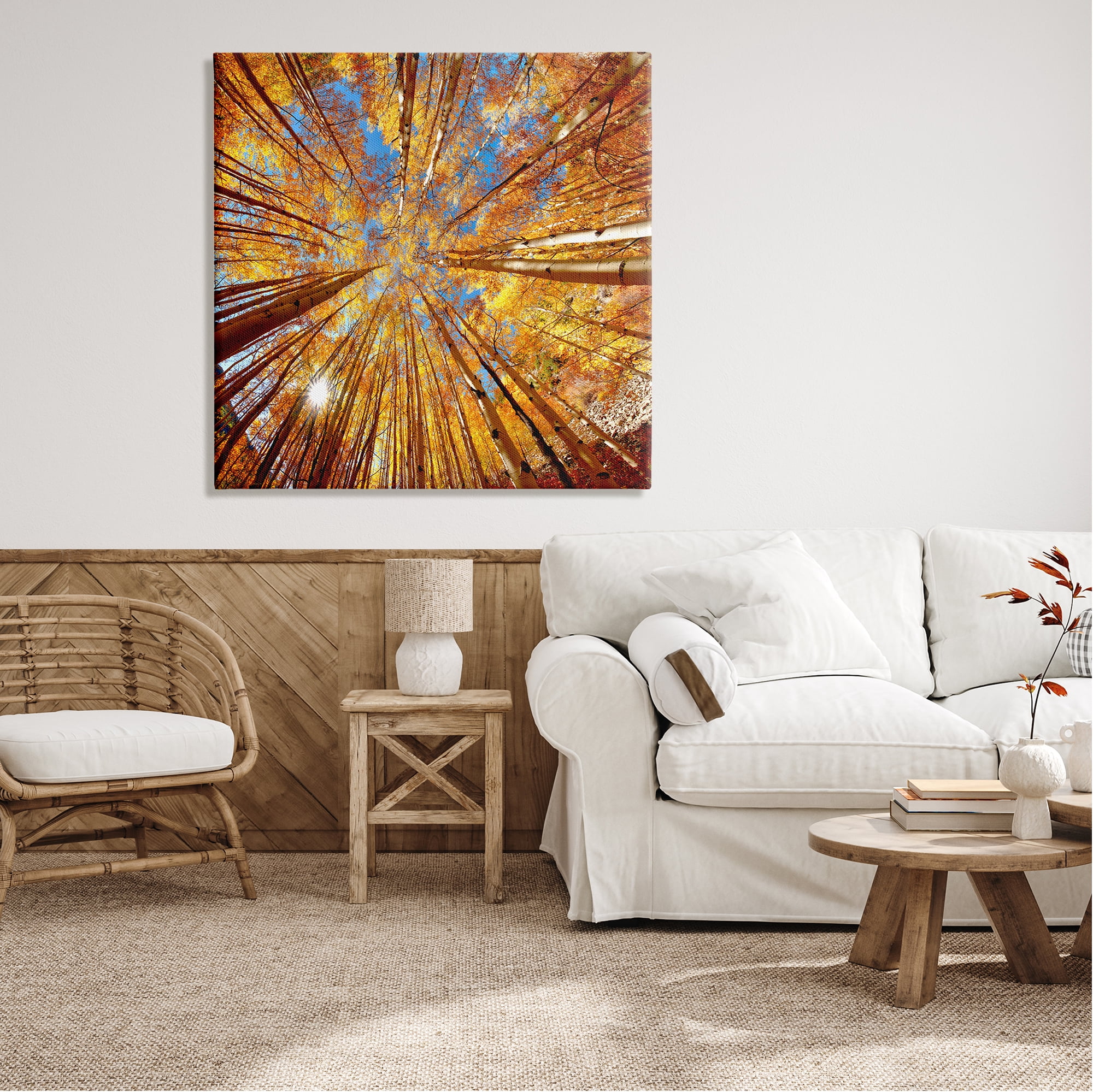Stupell Industries Colorado Autumn Trees Nature Photography Gallery Wrapped Canvas Print Wall Art, 36 x 36
