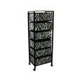 thumbnail image 3 of Zebra Black and White Rolling Six Drawer Tower Organizer, 3 of 5