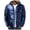Blue, variant on Vedolay Parka Jacket Men Solid Color Causal Winter Warm Thicken Overcoat Black,L