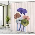 thumbnail image 4 of Ambesonne Gerber Daisy Shower Curtain, Spring Print Flowers, 69"Wx84"L, Pale Caramel, 4 of 4