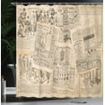 thumbnail image 4 of Ambesonne Cream Shower Curtain, Fashion Magazine Woman, 69"Wx75"L, Cream, 4 of 5