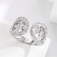 thumbnail image 2 of HIJONES Men Women's Stainless Steel Ancient Tree of Life Open Ended Ring Vintage Leaves Statement Ring Personalized Jewelry Silver Size 8, 2 of 6