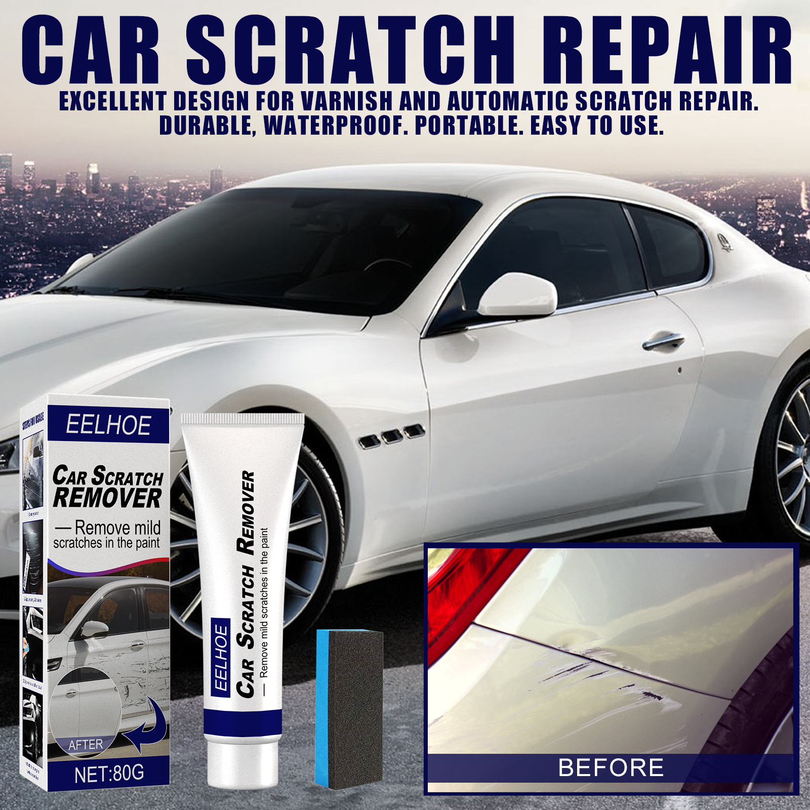 Car Scratch Removal Kit Car Styling Wax Scratch Repair Polishing Kit