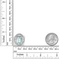 thumbnail image 3 of Gem Stone King Sky Blue Simulated Aquamarine 925 Sterling Silver Women's Ring 7.41 Ct Emerald Cut (Size 7), 3 of 4