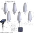 Spooky Path Way 6 PCS Solar Halloween Ghost Lights Outdoor, Cool White Spooky Pathway ...
