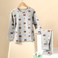 thumbnail image 4 of XIYON Girls Pajamas Set Children's Cartoon Print Long Sleeve Top And Pants Sleepwear Home Wear Casual Fashion Homewear 5-6 Years, 4 of 4