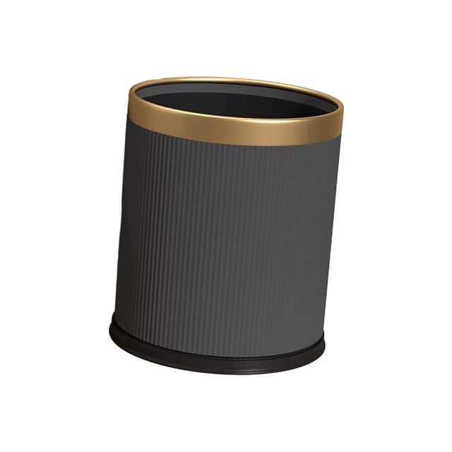 Open Top Trash Can Durable Kitchen Trash Bin for Restroom Apartment Bathroom Gray