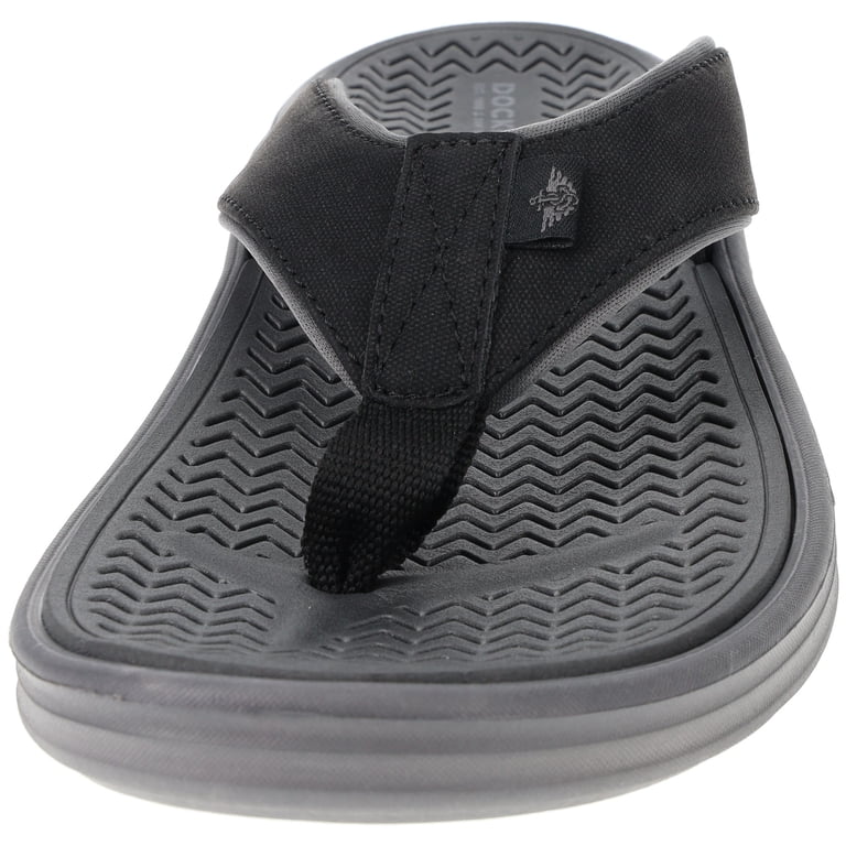 Dockers Mens Canvas Thong Sandals, Black, Size 8 - Walmart.com display picture 2