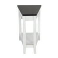 thumbnail image 2 of Orso Chairside Table, Shelf, 24 Inch Angled Brown Top, White Mahogany, 2 of 5