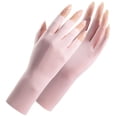 thumbnail image 2 of Women Fingerless Gloves Summer UV Protection Gloves Cool Ice Silk Gloves Sun Block Driving Gloves Unisex, 2 of 7