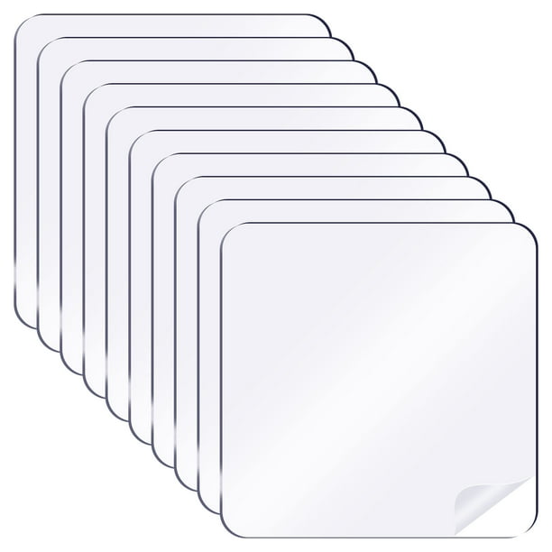 Almohadillas Adhesivas Doble Cara Transparentes Uxcell, Cinta de Montaje Pre-Cortada Cuadrada de 1.89'' x 1.89'' Impermeable y Removible, 50 Pcs