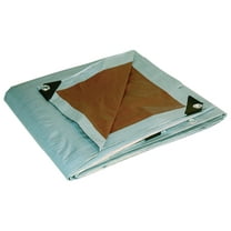 DRY TOP 20810 Silver/Brown 8' x 10' Heavy Duty Reversible Full Size 10-mil Poly Tarp item #208108, 8x10 Feet