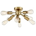 thumbnail image 3 of Milano Sputnik Ceiling Light 8-light Flush Mount Fixture, Antique Brass, 3 of 9