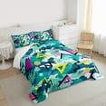 thumbnail image 3 of Homewish Colorful Bohemian Memphis 2pcs Bedding Comforter Set For Adults Female Men,Abstract Geometric Twin Comforter Sets,Vintage Aesthetic Breathable Bedding Set,Ultra Soft Home Decor, 3 of 8