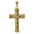thumbnail image 3 of Precious Stars 14K Tri-Tone Gold Quilted Cross Ladies Pendant - No Chain, Pendant Only, 3 of 5