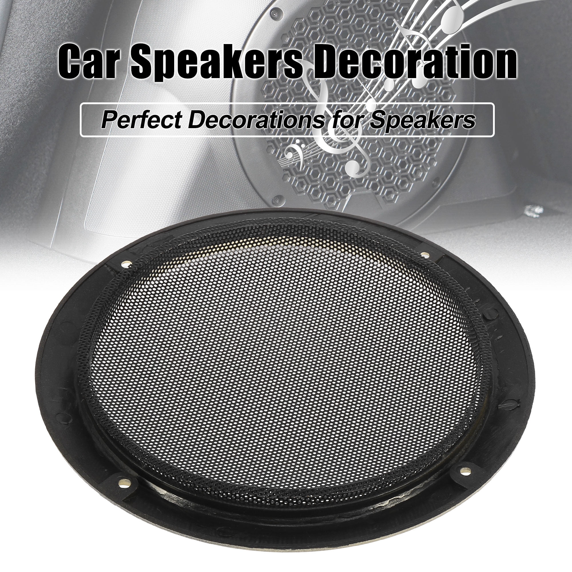 Unique Bargains 2pcs 6.5" Car Audio Speaker Cover Subwoofer Grill Horn Guard
