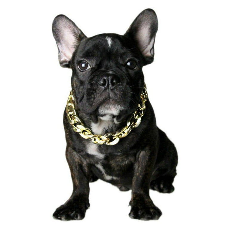 Dog Chain Collar Pet Plastic Fashion and Cool Necklace Adjustable Safety Control for Small Medium Large Dog Boy 14.57