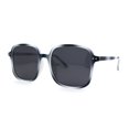 thumbnail image 2 of Womens Polarized Thin Plastic Mod Oversize Rectangle Sunglasses Navy Tortoise Black, 2 of 4