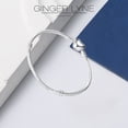 Silver Plated Snake Chain Charm Bracelet 7.5 Inch Heart Clasp Fits ...