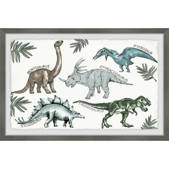 Marmont Hill Ancient Dinosaurs Framed Wall Art
