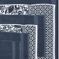 thumbnail image 3 of Pacific Coast Textiles Trefoil Filigree 6-Piece Cotton Bath Towel Set, Indigo, 3 of 5