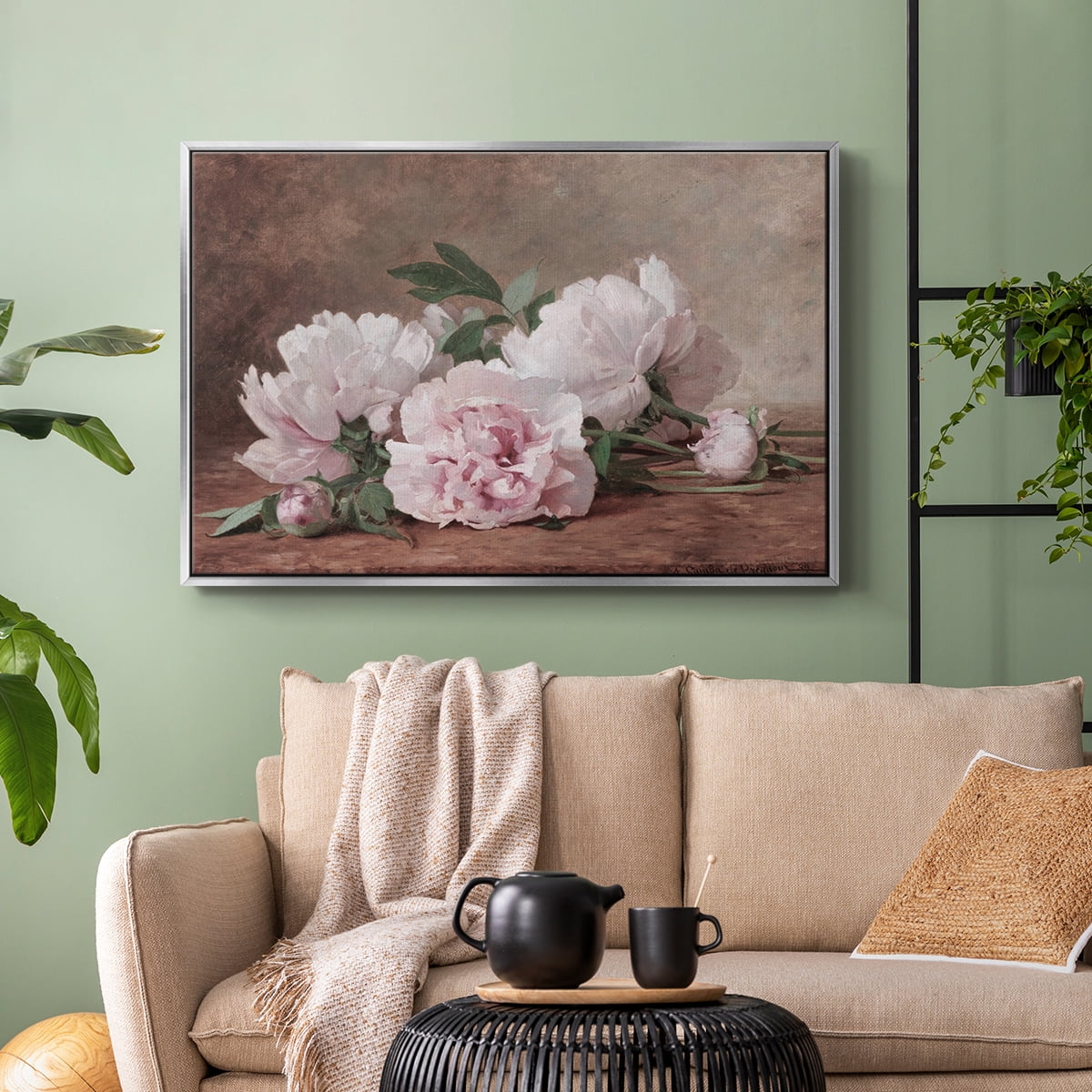 Vintage Botanical Print-XXXVI By Wexford Home Framed in Silver Wood Gallery Wrapped Canvas 17 in. x 25 in.