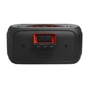 JBL PartyBox On-The-Go 2 - Portable party speaker with one wireless digital mic, handle and a shoulder strap, Dynamic lightshow, Up to 15 hours playtime, Splash proof & Auracast™ (Black)