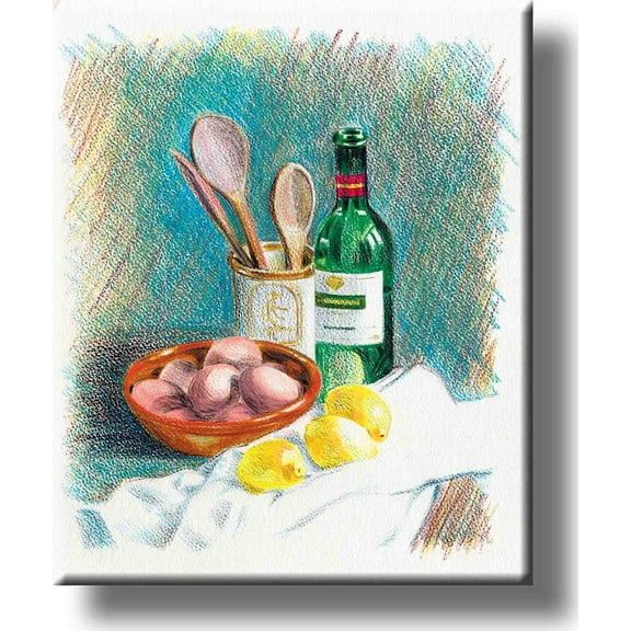 Home Cooking Kitchen Picture on Stretched Canvas, Wall Art decor, Ready to Hang!