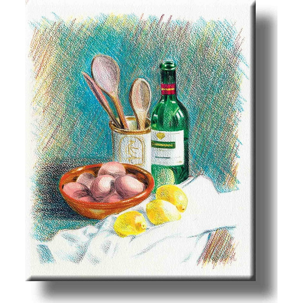 Home Cooking Kitchen Picture on Stretched Canvas, Wall Art decor, Ready