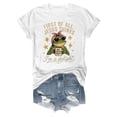 thumbnail image 2 of HOWPAY Funny Graphic Tees for Women First of All Jesus Thinks I'm A Delight T-Shirts Funny Christian Shirts Frog Graphic Tees Summer Tops White XXL, 2 of 3