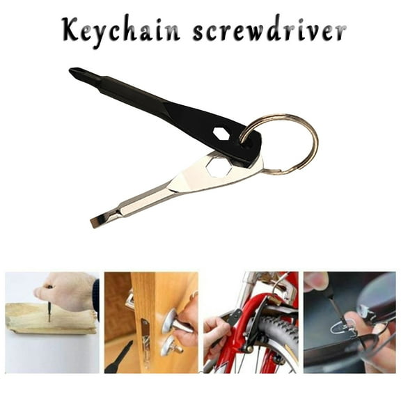 Clearance Screwdriver under $1 Keychain Screwdriver tool Gifts for Men, Kusonkey 4-in-1 Screwdriver bit