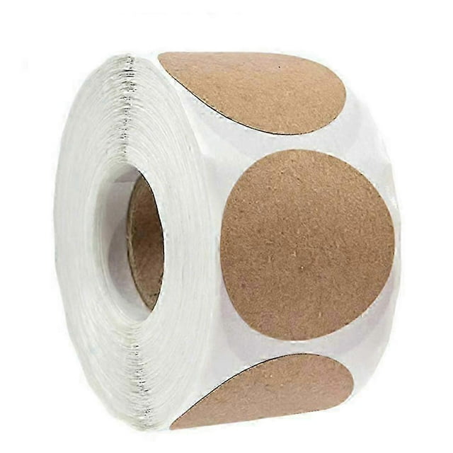 500pcs Kraft Paper Round Self-Adhesive Labels for Baking Bags 25-26
