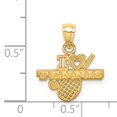 thumbnail image 4 of 14k Yellow Gold Solid I HEART TENNIS Pendant, 4 of 4