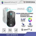 thumbnail image 2 of Onikuma Cw917 4800Dpi Wireless Gaming Mouse Game USB Gaming Mouse Led Color Breathing Light Design, 2 of 8