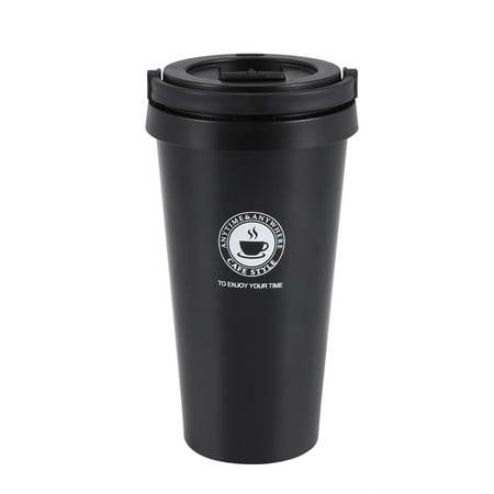 

500Ml Stainless Steel 304 Coffee Mug Leak-Proof Thermal Mug Travel Thermal Cup Water Bottle for Gifts-black