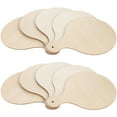 thumbnail image 6 of Pungan DIY Cutting Boards 10pcs Round Wooden Cutting Board with Handle for Kitchen Cooking and Serving,9.06"X6.3"X0.08", 6 of 11