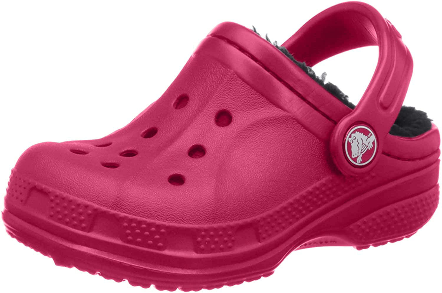 NEW Crocs Kids Girls Toddler US 6/7 Mammoth Lined Removable Clog Slip On Pink 