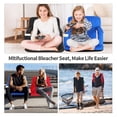 thumbnail image 4 of Lemy Siège de Stade Réglable à 5 Positions Inclinables pour Gradins, Chaise de Stade Portable Résistante à l'Eau avec Dossier/accoudoirs/coussin pour l'Extérieur Ou l'Intérieur, 4 of 4