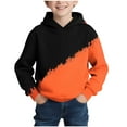 thumbnail image 2 of Sudadera con capucha para niño, con estampado de color, manga larga, informal, deportiva, con capucha, manga larga, sudadera con capucha, top con inserciones en los hombros, blusa de poliéster para ni, 2 of 7