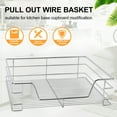 thumbnail image 2 of Joyfeel Single Wire Basket Pull Out Shelf Chrome Smooth Sliding Drawer Storage Organizer for Kitchen Base Cabinets Cupboards, 2 of 10