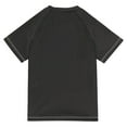 thumbnail image 6 of FORMRS Boys Rash Guard Short Sleeves Swim Shirt Quick Dry UPF 50+ Sun Protection, Sizes 3-12T, Black Geometric, 6 of 6