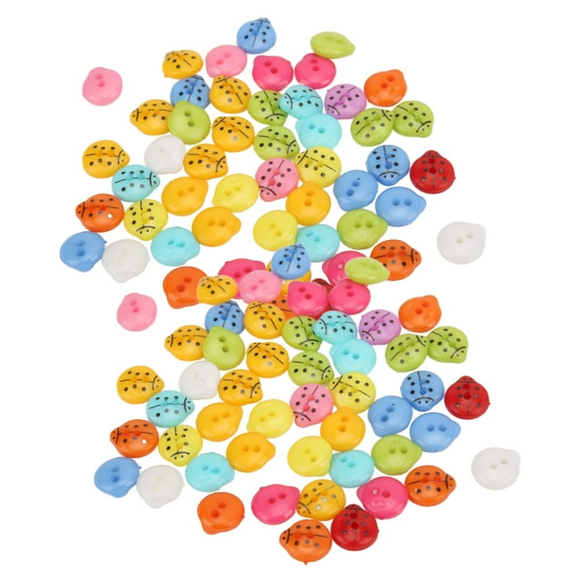 Boutons, 100 Pcs Boutons Ladybug pour Artisanat Boutons Ladybug Optimisés pour l'Excellence