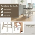 thumbnail image 6 of Costway 25.5'' Hand-Antiqued Bar Stool Set of 2 Swivel Counter Height 20'' Wider Seat, 6 of 8